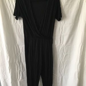 Black v neck jumpsuit